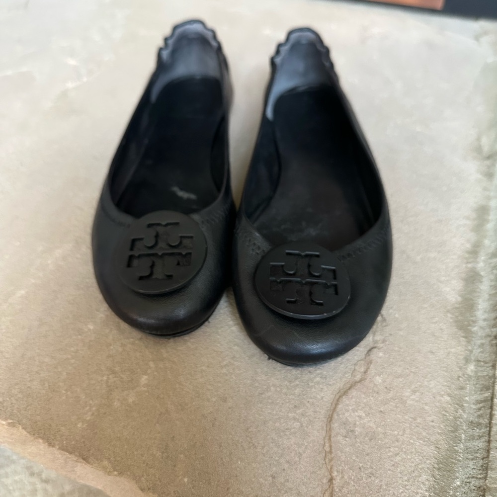 Tory Burch Minnie Travel Black Ballet Flats